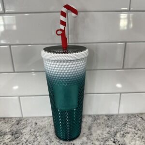 New Walt Disney World Parks Starbucks Mickey‎ Christmas Holiday Tumbler w/Straw